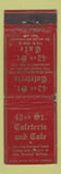 Matchbook Cover - 42nd Street Cafeteria New York City?