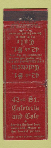 Matchbook Cover - 42nd Street Cafeteria New York City?