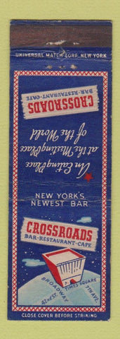 Matchbook Cover - Crossroads Bar Restaurant Cafe New York City