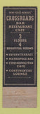 Matchbook Cover - Crossroads Bar Restaurant Cafe New York City