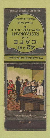 Matchbook Cover - 42nd Street Cafe New York City WEAR