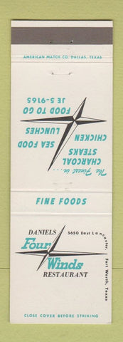 Matchbook Cover - Four Winds Restaurant Fort Worth TX