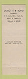 Matchbook Cover - Lamotte & Bond Insurance York PA