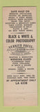Matchbook Cover - Black and White Color Photography Vernier Press Toledo OH