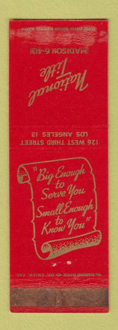 Matchbook Cover - National Title Los Angeles CA WORN