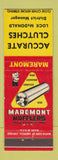 Matchbook Cover - Maremont Mufflers Accurate Clutches Lock McDonald