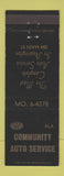 Matchbook Cover - Community Auto Service AAA Newington CT?