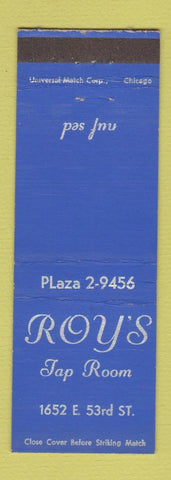 Matchbook Cover - Roy's Tap Room Chicago IL
