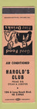 Matchbook Cover - Harold's Club Long Beach CA