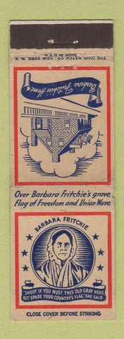 Matchbook Cover - Barbara Fritchie Home Frederick MD