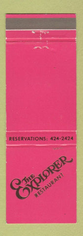 Matchbook Cover - The Explorer Restaurant Rockville MD