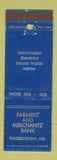 Matchbook Cover - Farmers' and Merchants Bank Hagerstown MD