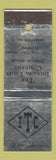 Matchbook Cover - Indiana Trust Company Indianpolis IN WEAR