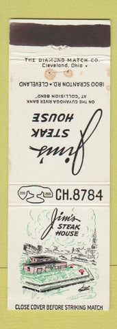 Matchbook Cover - Jim's Steak House Cleveland OH WEAR