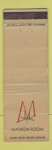 Matchbook Cover - Madison Room Harry Manchester Madison WI WEAR