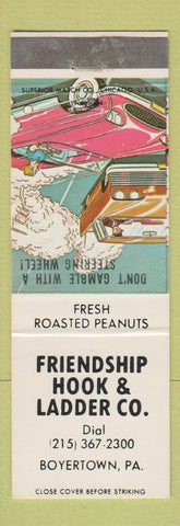 Matchbook Cover - Friendship Hook and Ladder Boyertown PA