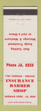 Matchbook Cover - Insurance Barber Shop Omaha NE