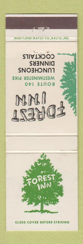 Matchbook Cover - Forest Inn Reisterstown MD
