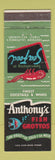 Matchbook Cover - Anthony's Fish Grotto San Diego La Jolla CA La Mesa