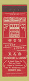 Matchbook Cover - R&S Restaurant Chicago IL ARROW