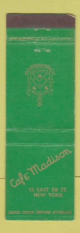 Matchbook Cover - Cafe Madison New York City