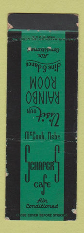 Matchbook Cover - Schafer's Cafe McCook NE WORN