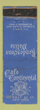 Matchbook Cover - Cafe Continental New York City WORN