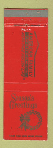 Matchbook Cover American Family Insurance Christmas George Lanck Lindenhurst IL