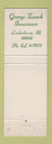 Matchbook Cover American Family Insurance Christmas George Lanck Lindenhurst IL