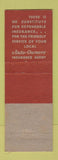Matchbook Cover - HV Herm Frederick Insurance Port Clinton OH