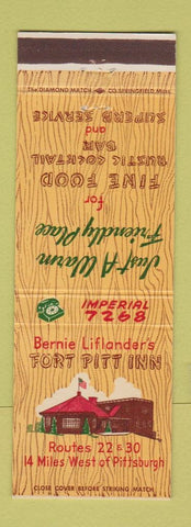 Matchbook Cover - Bernie Lifander's Fort Pitt Inn Pittsburgh PA