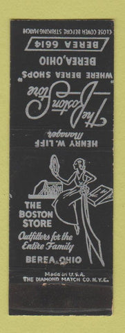 Matchbook Cover - Boston Store Berea OH Boston Store girlie