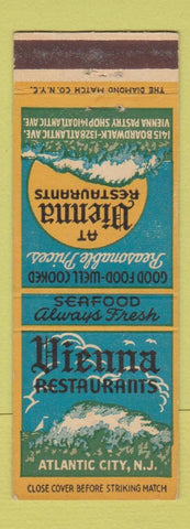Matchbook Cover - Vienna Restaurants Atlantic City NJ