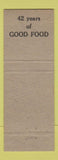 Matchbook Cover - Vienna Restaurants Atlantic City NJ