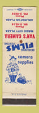 Matchbook Cover - Van's Camera Arlington Plaza WORN