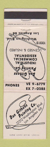 Matchbook Cover - Dan Githens Painting Company Los Angeles CA