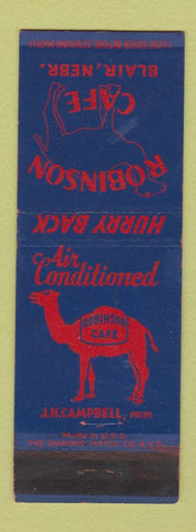 Matchbook Cover - Robinson Cafe Blair NE camel WEAR