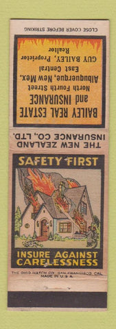 Matchbook Cover - Bailey Real Estate Insurance Albuquerque NM