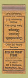 Matchbook Cover - Yellow Front Store Momence IL low phone # WEAR