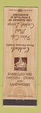 Matchbook Cover - Palms Cafe Motel Bakersfield CA BBQ