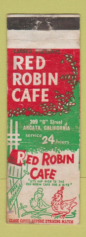 Matchbook Cover - Red Robin Cafe Arcata CA WEAR