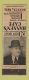 Matchbook Cover - Hansen's Cafe Seneca NE WORN