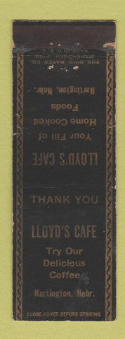 Matchbook Cover - Lloyd's Cafe Hartington NE WEAR