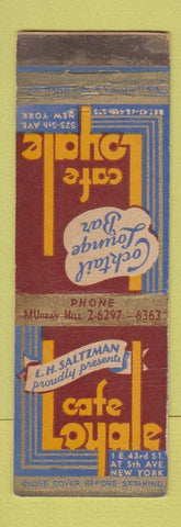 Matchbook Cover - Cafe Loyale New York City WEAR
