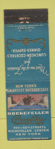 Matchbook Cover - Rockefeller Center Promenade Cafe New York City WORN