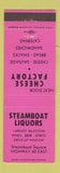 Matchbook Cover - Steamboat Liquors Cheese Factory Steamboat Springs Colorado