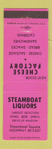 Matchbook Cover - Steamboat Liquors Cheese Factory Steamboat Springs Colorado
