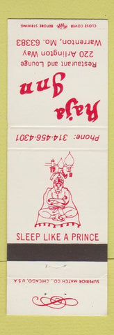Matchbook Cover - Raja Inn Warrenton MO