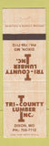 Matchbook Cover - Tri County Lumber Dixon MO
