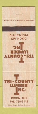 Matchbook Cover - Tri County Lumber Dixon MO